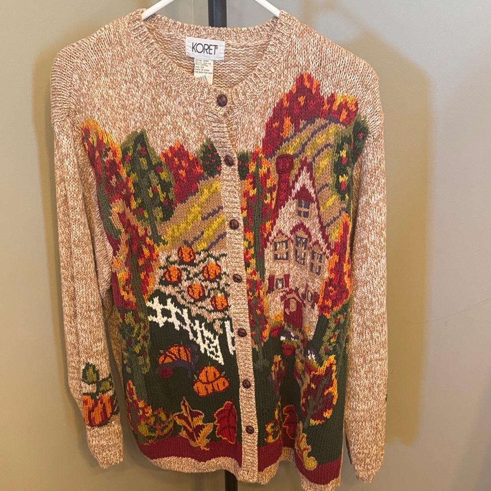 Koret Women's Multicolor Autumn Cardigan Sweater